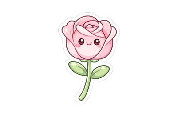 Download Cute Rose Flower Sticker - Cute Collection