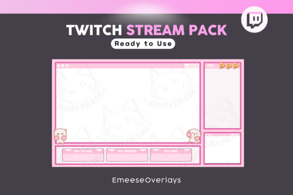 Download Twitch Stream Package Cute Overlays - Cute Collection