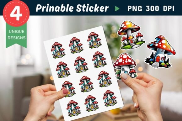 Download Fairy Sticker, Mushroom Sticker, House - Sticker Collection