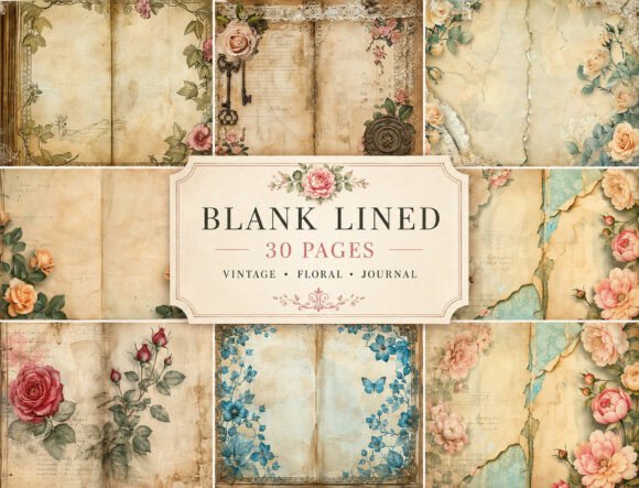 Download Vintage Rose Junk Journal Pages - Journal pages Collection