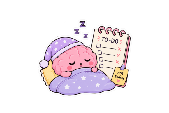 Download Sleepy Brain to Do Sticker - Sticker Collection