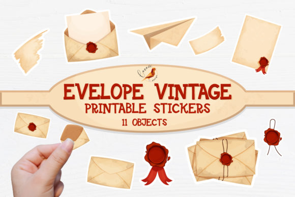 Download Envelope Vintage Printable Stickers - Premium Bundle