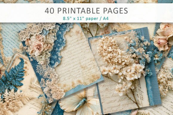 Download Vintage Shabby Chic Junk Journal Pages - Journal pages Collection