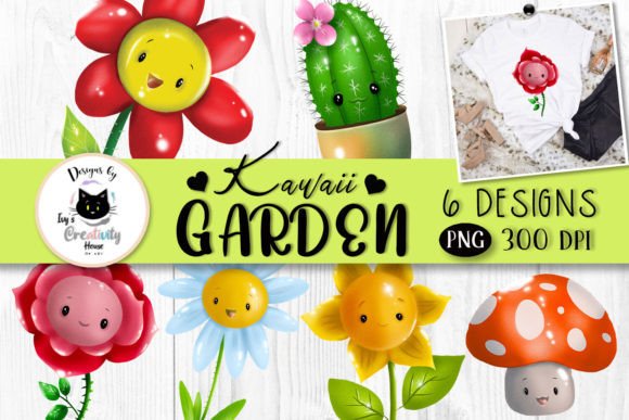 Download Cute Cartoon Flower PNG Bundle | Kawaii - Cute Collection
