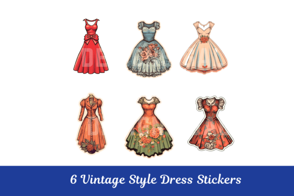Download Vintage Dress Ephemera Stickers - Sticker Collection