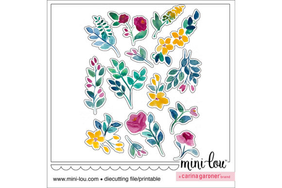 Download MiniLou Watercolor Flower Stickers - Sticker Collection