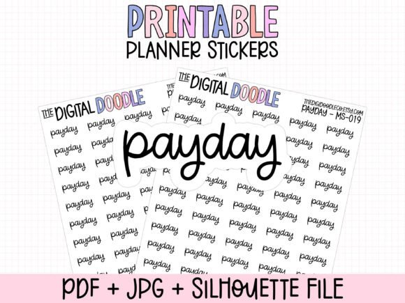 Download Payday Printable Planner Stickers - Sticker Collection