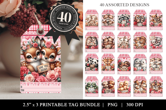 Download Cute Valentine Printable Gift Tag Bundle - Cute Collection