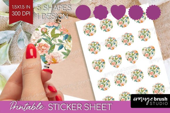 Download Spring Floral Printable Sticker Sheet - Premium Resources