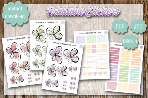 Download Printable Flower Stickerset - Sticker Collection