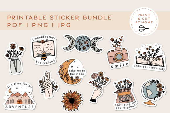 Download Printable Flower Stickers for Cricut - Sticker Collection