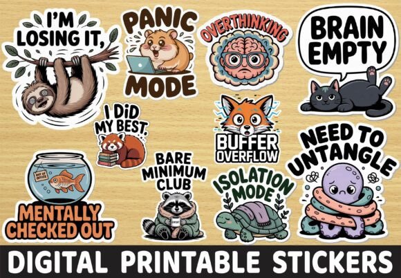 Download Funny Sloth Mental Health Animal Sticker - Premium Resources