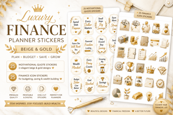 Download Luxury Finance Planner Stickers - Sticker Collection