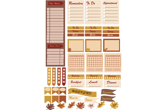 Download Autumn Printable Planner Sticker 2 - Sticker Collection