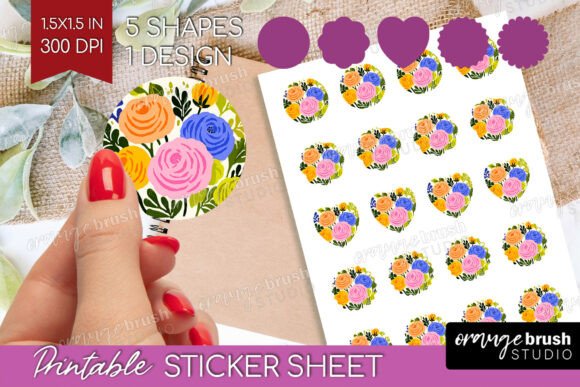Download Ranunculus Modern Floral Printable Sheet - Floral printable sheet Collection