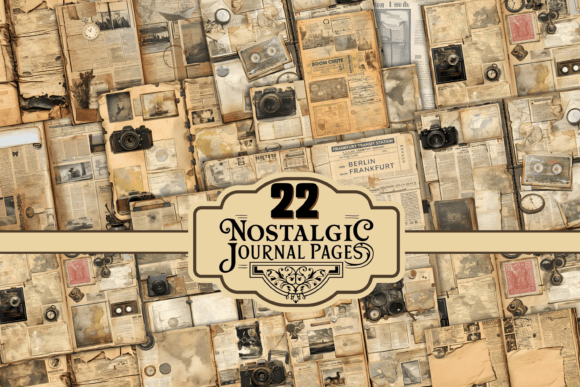 Download Vintage Newsprint Junk Journal Pages - Journal pages Collection
