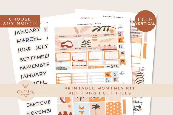 Download Monthly Printable Planner Stickers - Sticker Collection