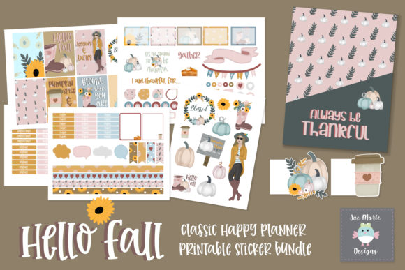 Download Hello Fall Printable Planner Stickers - Sticker Collection