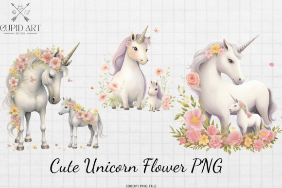 Download Cute Unicorn Flower PNG - Cute Collection