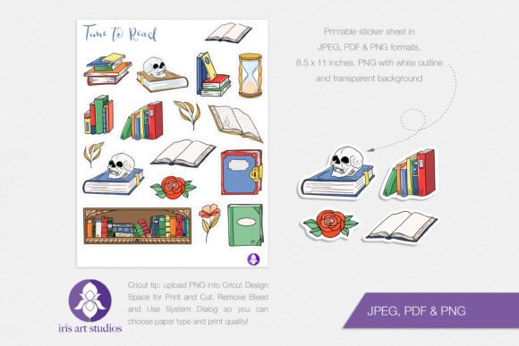 Download Reading Stickers, Time to Read Books - Sticker Collection
