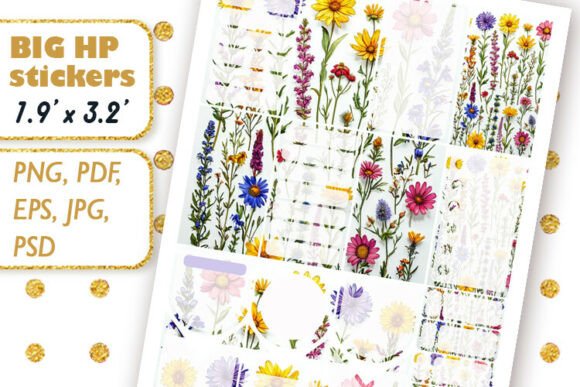 Download Big Planner Stickers Wildflowers Flower - Sticker Collection