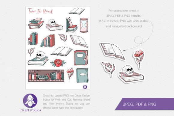 Download Reading Stickers, Time to Read Books - Sticker Collection