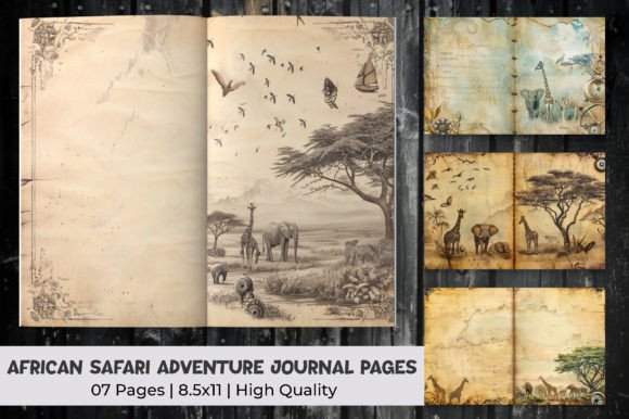 Download African Safari Adventure Journal Pages - Journal pages Collection