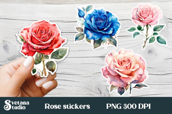 Download Rose Flower Stickers | Printable Flower - Sticker Collection