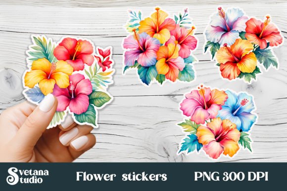 Download Tropical Flower Printable Stickers - Sticker Collection