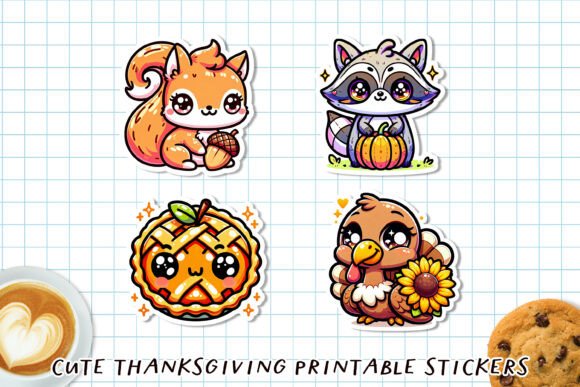 Download Cute Kawaii Thanksgiving Stickers | Fall - Cute Collection