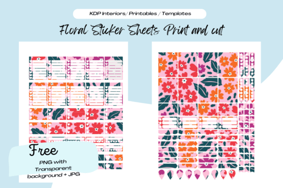 Download Printable Flower Planner Sticker Sheets - Sticker Collection
