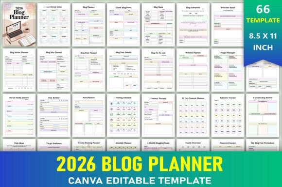 Download Editable 2026 Blog Planner - Blog planner Collection