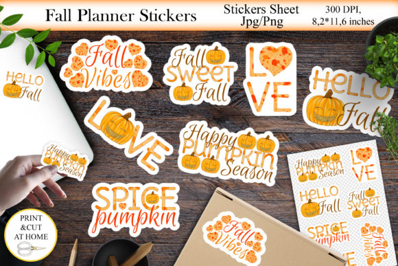 Download Fall Planner Printable Stickers Bundle - Sticker Collection