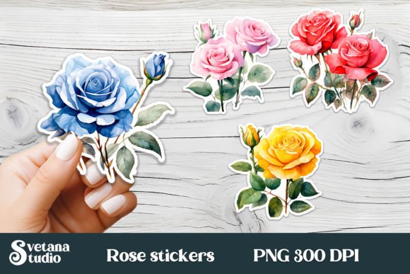 Download Rose Flower Stickers Printable - Sticker Collection