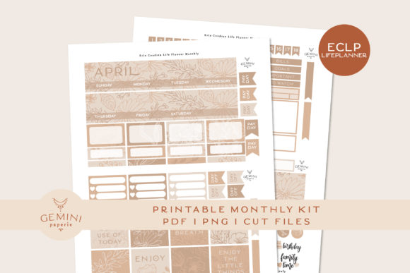 Download Classic Happy Planner Monthly Printable Planner Sticker Kit - Sticker Collection
