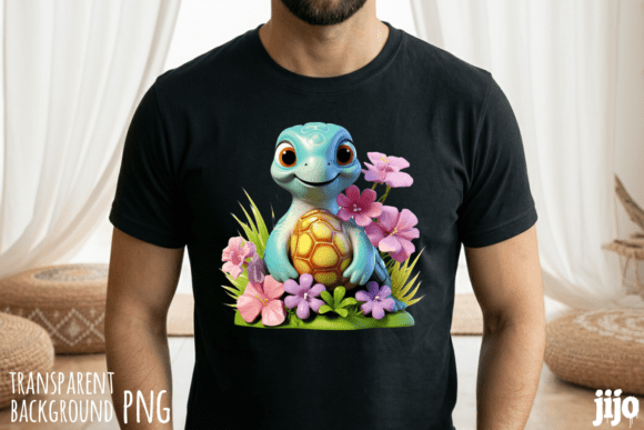 Download Turtle Floral Cute Flower PNG - Cute Collection