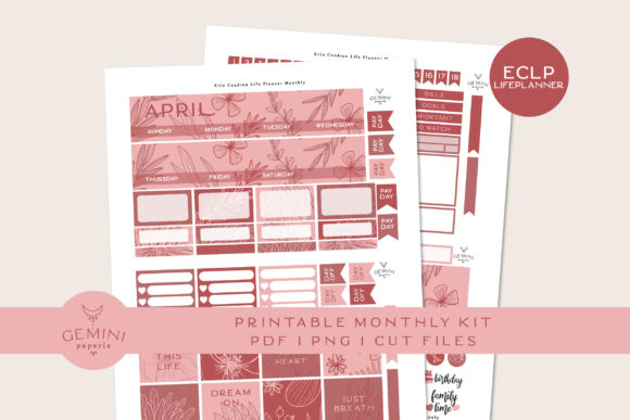 Download Classic Happy Planner Monthly Printable Planner Sticker Kit - Sticker Collection