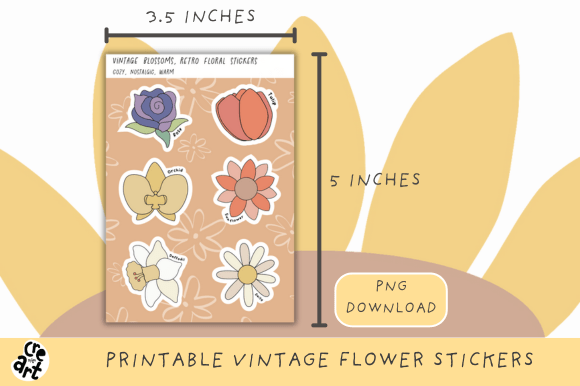Download Printable Vintage Flower Stickers - Sticker Collection
