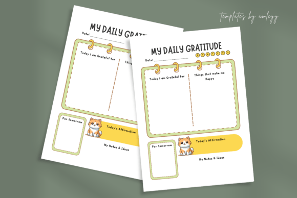 Download Cute Daily Gratitude Planner Template - Cute Collection