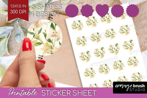 Download Spring Floral Printable Sticker Sheet - Premium Resources