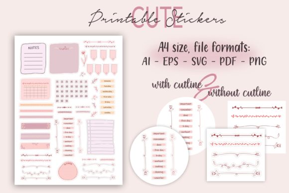 Download Bullet Journal Planner Sticker Sheet - Sticker Collection