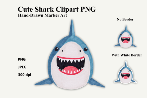 Download Cute Shark Clipart PNG - Cute Collection