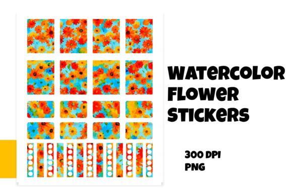 Download 🌺 Bold WTR Color Floral Planner Sticker - Sticker Collection