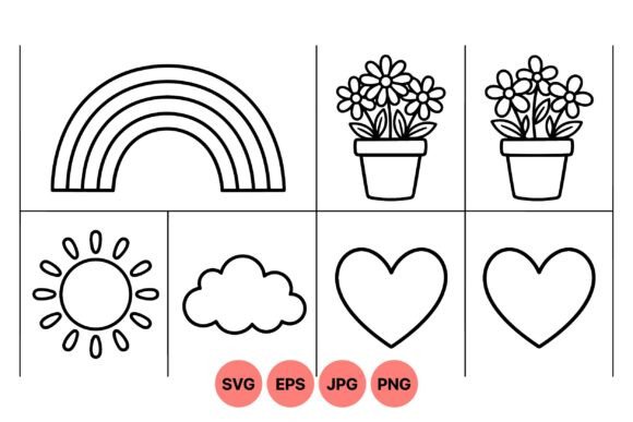 Download Cute Black Line Art Icons - Cute Collection