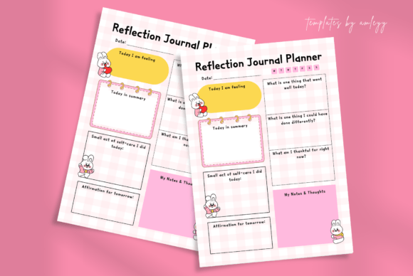 Download Cute Reflection Journal Planner Template - Cute Collection