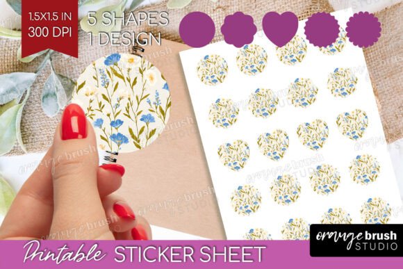 Download Spring Floral Printable Sticker Sheet - Premium Resources