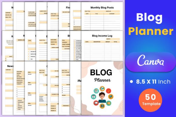 Download Blog Planner Canva Interior - Blog planner Collection