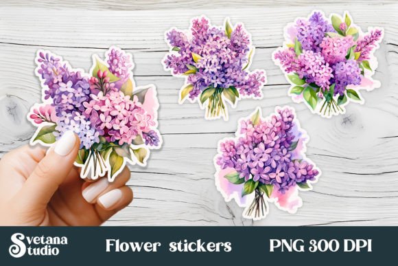 Download Lilac Flower Stickers PNG - Sticker Collection