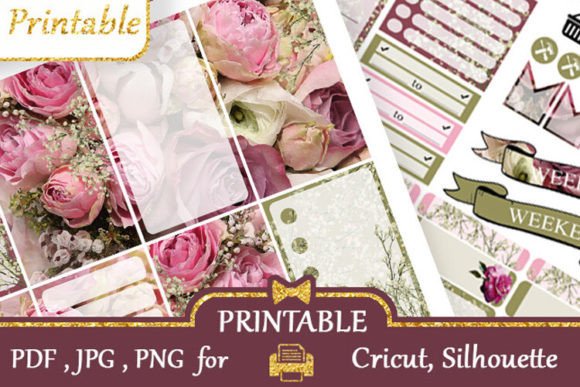 Download Big Planner Stickers Peonies Pink Flower - Sticker Collection