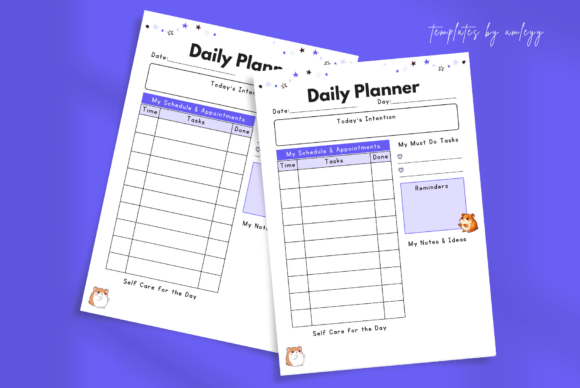 Download Cute Productivity Daily Planner Template - Cute Collection